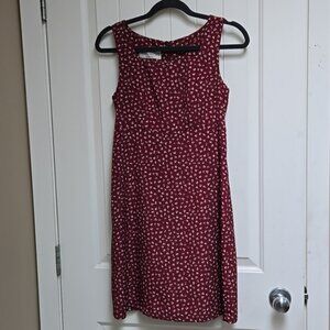 Terra Nostra dark red and white sleeveless dress size 6